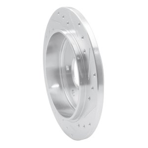 Infiniti QX56 Brake Rotor (1) - Rear Left - R1 Concepts - Drilled & Slotted - Silver - `04-`15